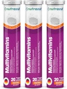 Shakrazul Multivitamin Effervescent Tabletler | 60 Tabletler | Immune Support with 9 Essential Vitamins | Perfect for Daily Wellness for Yetişkinler & Kids | Orange Flavor