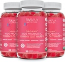 Kid Probiyotik Gummies For Digestive Health, Chewable Daily Probiyotik For Kids Ages 4+. Oral Bakım, Abdominal Discomfort, Gut Health. Strawberry Flavor, USDA Organik, Çocuklar için Probiyotikler 90ct (3)