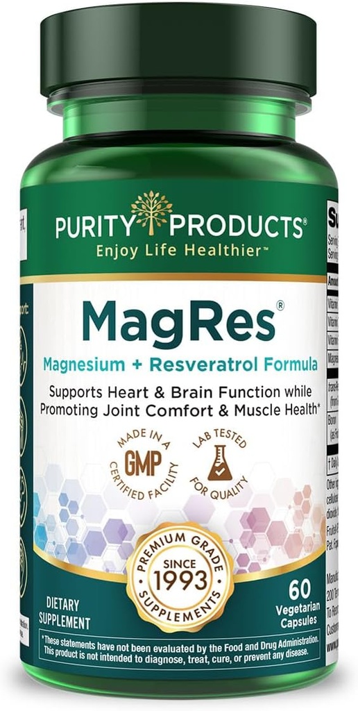 Saf Ürünler - MagRes Formula Magnezyum + Resveratrol 60 kapsül