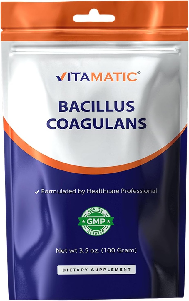 Vitamatic Bacillus Coagulans Probiyotik Toz - Digestive Health Support - 100 Gram (3.5 OZ) - 100 Hizmet