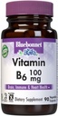 BlueBonnet Διατροφή Βιταμίνη Β 6 100 mg Ενεργειακές Βιταμίνες για γυναίκες & άνδρες - Συμπλήρωμα Υποστήριξης Ανοσοποιητικού & Καρδιάς Συστήματος - Μη ΓΤΟ, Vegan, Χωρίς Γλουτένη - 60 Καψάκια λαχανικών