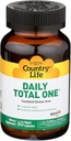 Country Life Daily Total One with Iron - Full Spectrum Digestive Enzyme Mix - 60 Vegetarian Capsules