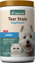 NaturVet – Tear Stain Plus Lutein | Tahminsiz Tear Stains | Cranberry Extract,uba Ascorbate & Oregon Grape Root | Köpekler ve Kediler için | 200 Gram Toz