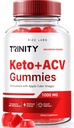 Laboratuvarları - Gelişmiş Kilo kaybı için Trinity Keto+ACV Gummies, All Natural Apple Cider Vinegar Supplement, 500 mg (60 Gummies)