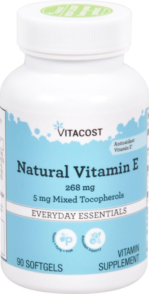 Vitacost Φυσική Βιταμίνη Ε -- 268 mg - 90 Softgels