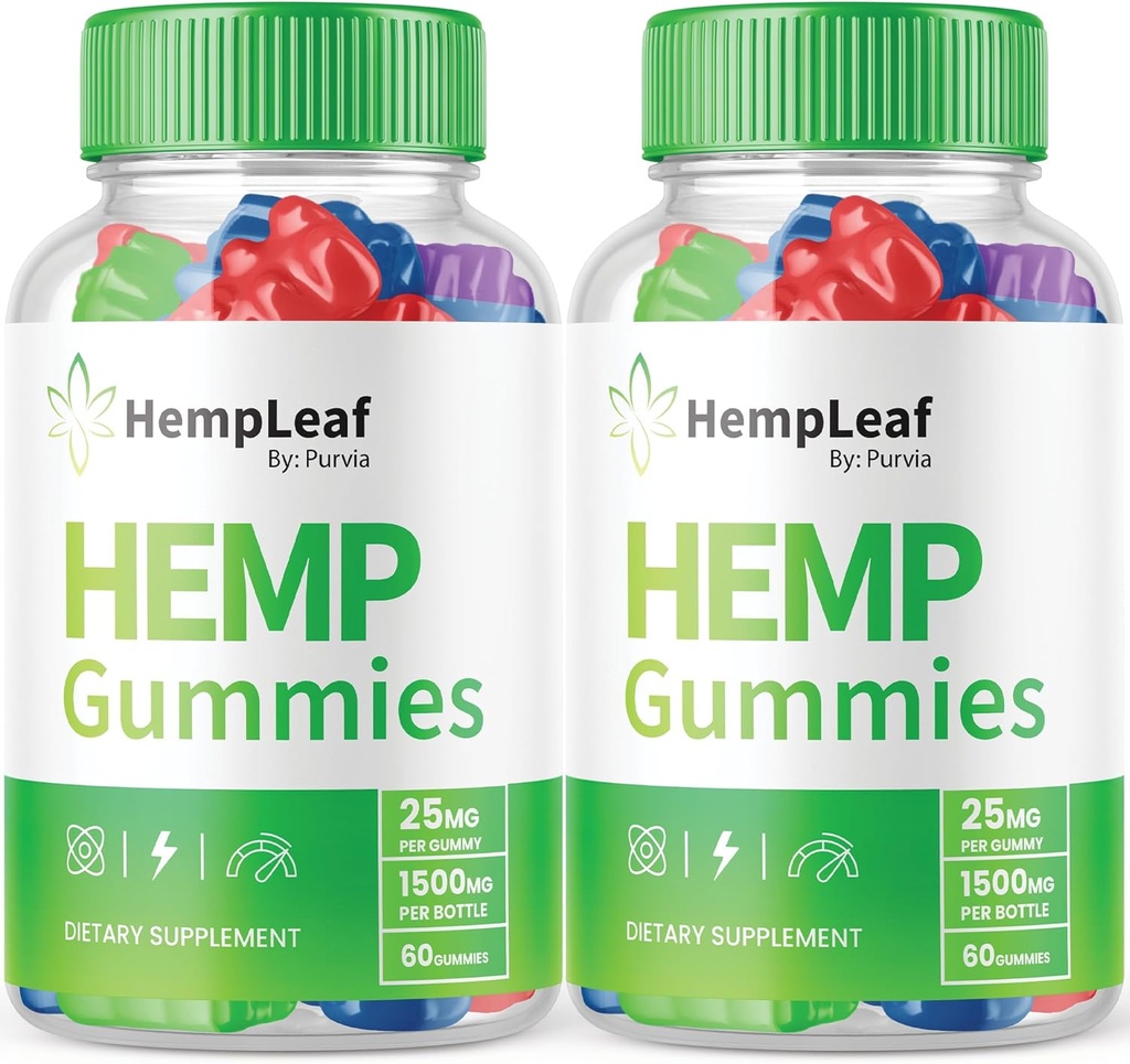 (2 Pack) Hemp Leaf Gummies - Resmi Formula - Hemp Extract, Advanced Strength Zen Performance Hemp, Zen Boost Hemp Gummies maksimum Güçlü, Zen Gummies (120 Gummies)