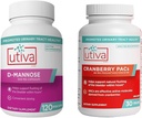 20% Bundle Utiva Cranberry PACs 30 Vegi Κάψουλες Cranberry συμπλήρωμα για την ουρική τραχεία υγεία για τις γυναίκες και τους άνδρες + Utiva D-Mannose 500mg 120 κάψουλες φυσικώς Flush Η ουροδόχο κύστη και ούρων