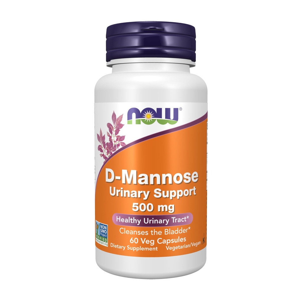 Şimdi Gıdalar Tamamlıyor, D-Mannose 500 mg, Non-GMO Projesi Doğrulandı, Sağlıklı Urinary Tract*, 60 Veg Capsules