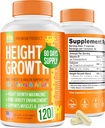 Üst Büyüme Maximizer - Amerika'da Made in USA - Natural Height Art PON & Teen Vitamins - Herhangi bir Yaşta Taller yetiştirmek - Yetişkinler ve Çocuklar için Kemik Büyüme Tamamı - 120 Capsules