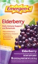 Emergen-C Elderberry Fizzy Drink Mix, elderberry ανοσοποιητική υποστήριξη, φυσικές γεύσεις, με υψηλή δραστικότητα βιταμίνη C, 18 κόμης