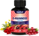 D- Mannose συμπλήρωμα – 1000mg κάψουλες με Cranberry, βιταμίνη C, Hibiscus & Dandelion εκχύλισμα, υποστήριξη ουρική υγεία, D Mannose & Cranberry κάψουλες, 90 Count