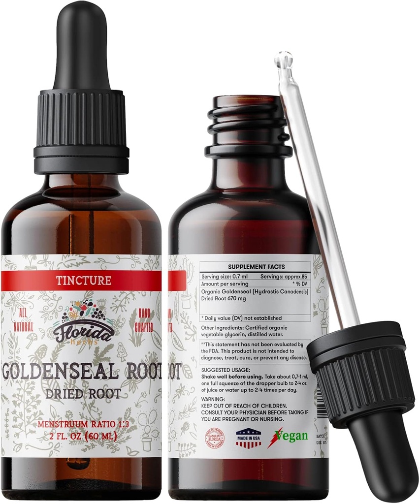 Βαμβάκι Goldenseal 2 oz – Βιολογικό εκχύλισμα βοτάνων 