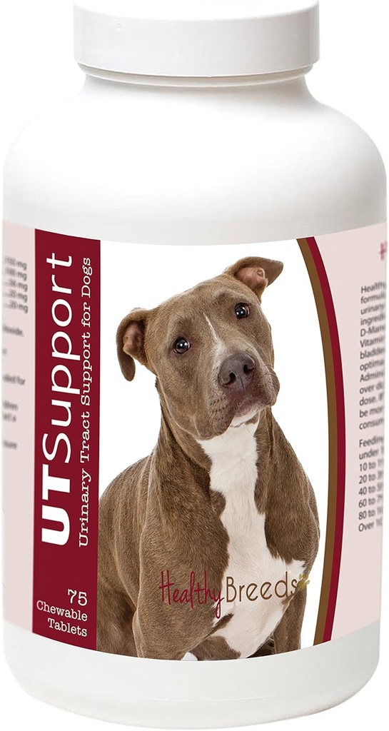 Sağlıklı Breeds Pit Bull Cranberry Chewables - UT Support - Harmful Bakterilerle Mücadele Edilmesi ve Köpeğinizdeki Enfeksiyon Önlemesi - 75