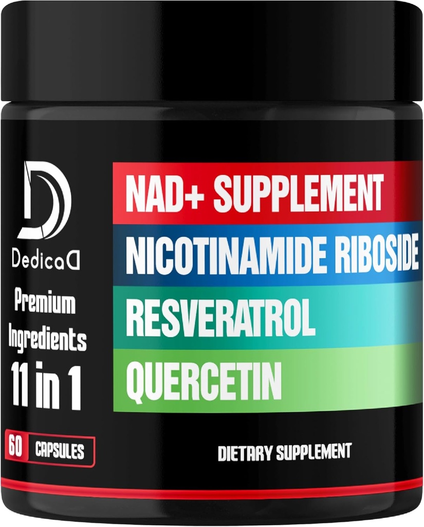 11in1 NAD Supplement with Nicotinamide Riboside, Quercetin, Resveratrol and 8 More - 2 Month Supply