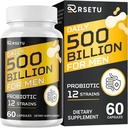 Erkekler için probiyotikler, 500 Milyar CFUs & 12 Strains Mens Probiyotik with Turmeric Cranberry, Cut, Gut Health for Men, For Digestive Health, Gut, Bloating & Gas, Immune, Energy Support, 30-Day Supply