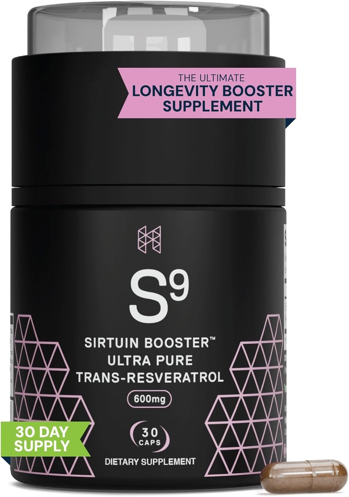 HPN Nutraceuticals SIRTUIN, 98% Ultra Pure Trans-Resveratrol Extract, Sirtuin Activator, 600 mg of 98% Trans-Resveratrol Extract, 30 Capsules