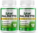 (2 Pack) Saw Palmetto Prostate Supplement for Men, 3-in-1 Benefits, DHT Blocker Hair Growth and Beta Blocker, Urinary Health, Prostate Function Support, 2 Month Supply