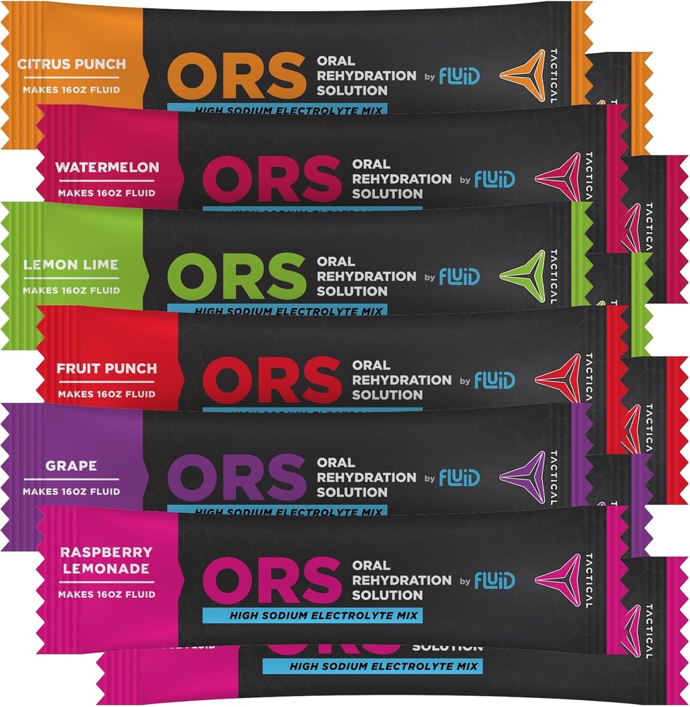 Υγρό Τακτικό - ORS Extreme Dehydration Electrolytes, 6-Flavor Variety Pack 