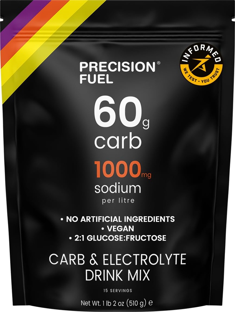 Hassas Yakıt PF 60 Carb & Electrolyte Drink Mix Tozu Hydration & Energy - Endurance Spor Beslenme, Vegan, Hipotonik - 60g Carb, Littonic - 60g Carb, Littonic başına 1000 mg