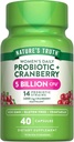 Nature's Truth Probiyotiks for Women | 5 Milyar CFUs Daily | 40 Vejetaryen Capsules | Cranberry | Non-GMO & Gluten Free | No Refrigeration Needed