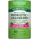 Nature's Truth Probiyotiks for Women | 5 Milyar CFUs Daily | 40 Vejetaryen Capsules | Cranberry | Non-GMO & Gluten Free | No Refrigeration Needed