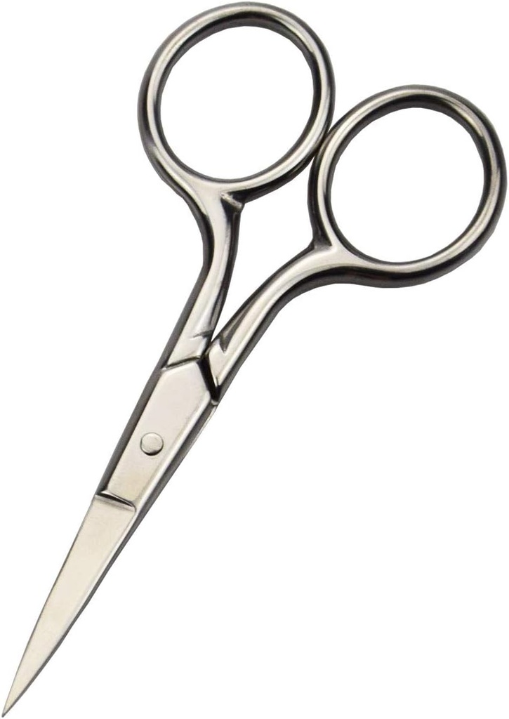 Professional Grooming Scissors for Personal Care Facial Hair Removal and Ear Nose Eyebrow Trimming Stainless Steel Fine Straight Tip Scissors Men