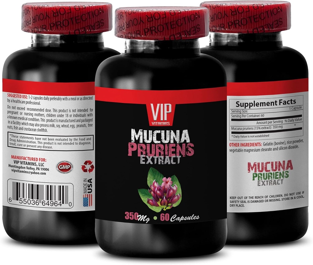 odak ve hafıza takviyeleri - MUCUNA PRURIENS Extract, Velvet Beans, beyin hafıza ve odaklanma, mucuna pruriens takviyesi, l-dopa takviyeleri, mucuna ekstra 1 Şişe 60 Caps