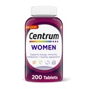 Centrum Multivitamin Tablet για γυναίκες, Multivitamin/ Multimineral συμπλήρωμα με σίδηρο, βιταμίνη D3, Β Βιταμίνες και Αντιοξειδωτικές Βιταμίνες C και E, Χωρίς γλουτένη, Μη ΓΤΟ Συστατικά - 200 Μέτρα