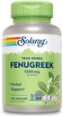 SOLARAY Fenugreek Σπόροι 1240 mg, Υγιεινή υποστήριξη και περισσότερα, Vegan και εργαστήριο Επαληθευμένο για την ποιότητα, 90 εξυπηρετήσεις, 180 VegCaps