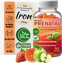 Kadınlar için Prenatal Vitamin Gummies | & Postnatal | Vegan, Halal, Gelatin Free | Folate, Iron & Biotin | Destekler Gebelik, Postpartum Enerji & Saç Sağlığı