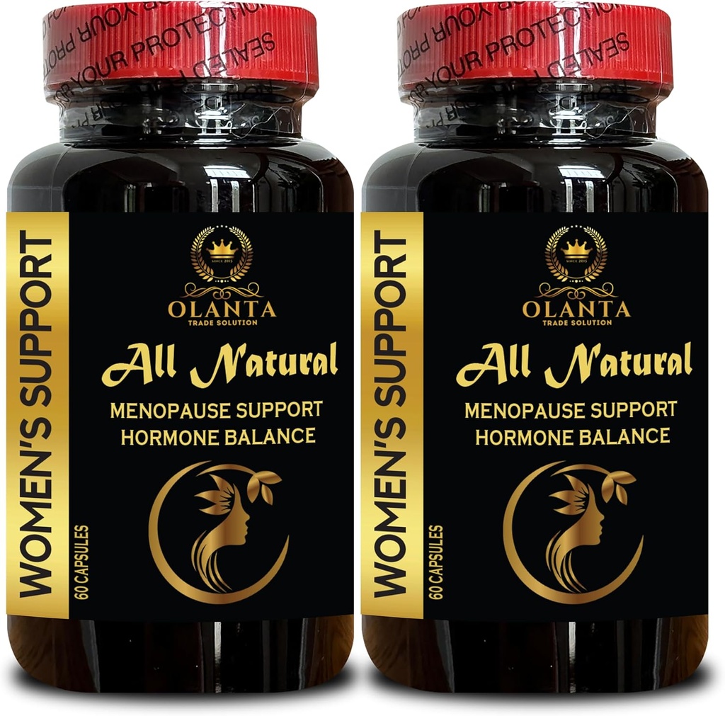 Menopause Support Supplement - Kadın Hormon Denge Supplement, Hot Flashes için Doğal Destek, Kadınlar için Saf Menopause Supplements, Natural Joint Support - 2 Şişes 120 Capsules