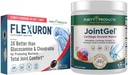 Προϊόντα καθαρότητας Flexuron Joint Formula + Joint Gel Flexuron (Ελαιόλαδο κριλ, Υαλουρονικό οξύ χαμηλού μοριακού βάρους, ασταξανθίνη) - Joint Gel Berry Powder (Bioactive Collagen Peptides + MSM)