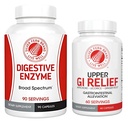 Silver Fern Brand - Upper and Lower GI Digestion Support Kit - GI Relief and Digestive Enzymes Sche