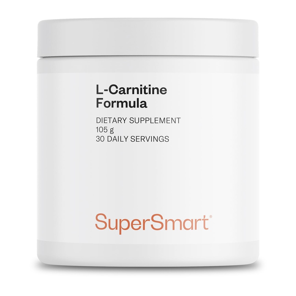 Supersmart - L-Carnitine Formula (Doğal Limon Flavor) - Acetyl L-Carnitine & L-Carnitine Tartrate Toz - Amino Asits Kompleksi | No-GMO & Gluten Ücretsiz - 105 g