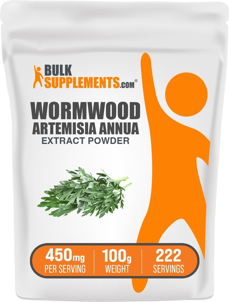 BulkSupplements.com Wormwood Extract Powder - Artemisia Annua Πηγαίνεται από φύλλα γλυκού Wormwood, συμπλήρωμα βοτάνων - Χωρίς γλουτένη, 450mg ανά Σερβίρισμα, 100g (3.5 oz) (πακέτο του 1)