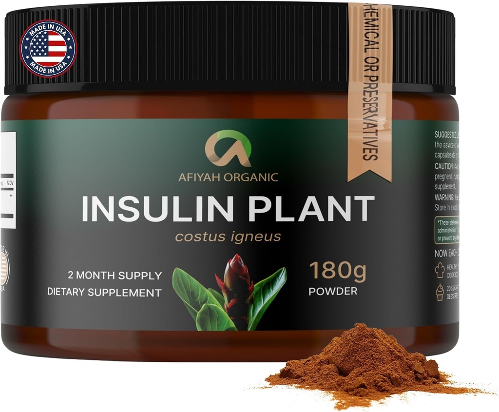 Premium Quality Costus Igneus (Insulin Plant) Toz - Kötü Tadı (2 Ay Supply) - ABD'de Gerçekleştirilmiş Sağlık Desteği Programı