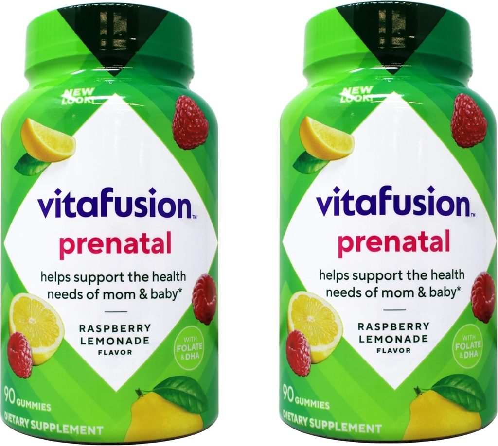 Vitafüzyon, PreNatal, Yetişkin Gummies, Assorted Flavors - 90 sakız, 2 Paket