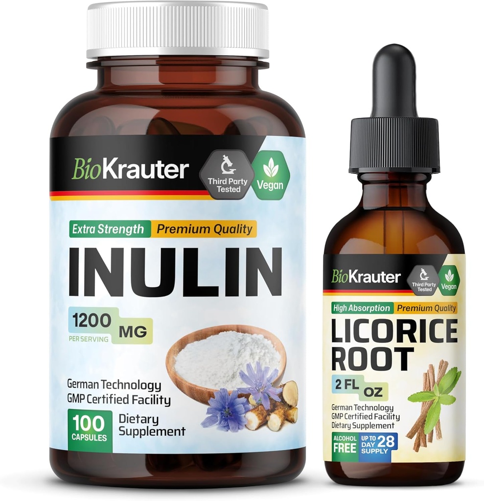 BIO KRAUTER 100 Capsules & Licorice Root Tincture 2 Fl. Oz.