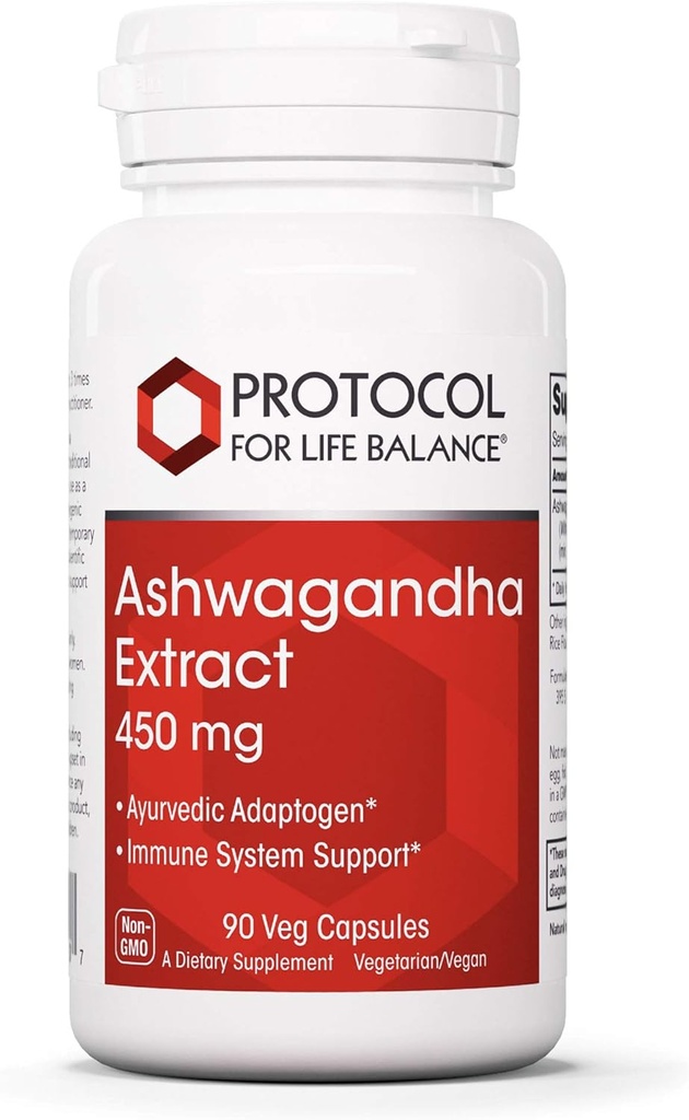 Protokol Ashwagandha 450 mg - Immune Support, Ayurvedic Adaptogen - 90 Veg Caps