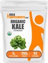 BulkSupplements.com Organik Kale Toz - Greens Toz, Superfood Supplement - Vegan & Gluten Free, 3g hizmet başına 250g (8.8 oz) (Paket 1)