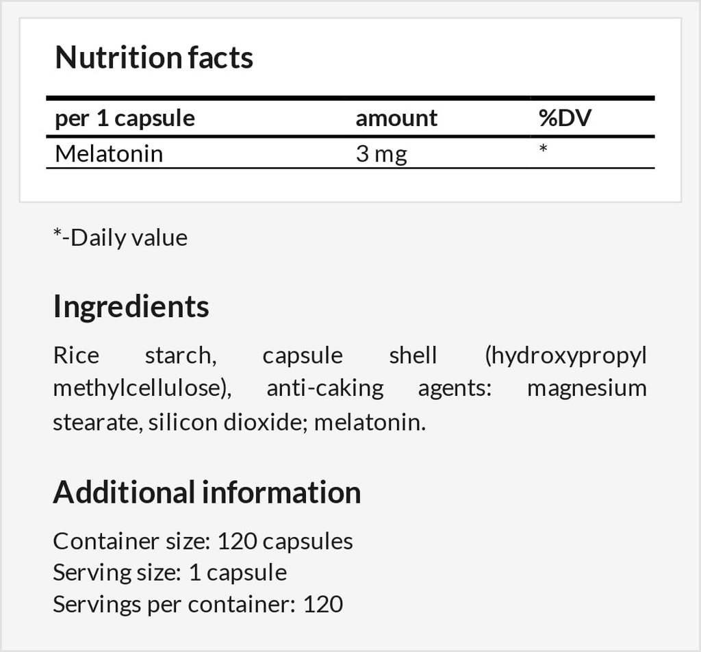 APOLLO'S HEGEMONY Melatonin 3 mg 120 kapak.