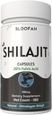 Bloofah Shilajit Capsules 500 mg |% 20 Tür Fulvic Acid | Natural Shilajit Toz (Asphaltum) | Non-GMO, Gluten-Free | Premium Wellness Supplement for Daily Use (180 Kont)