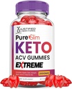 Justified Laboratories Pure Slim Keto ACV Gummies Extreme 2000MG PureSlim Keto Gummies Advanced Formula Apple Cider Vinegar with Pomegranate Beet Juice B12 Vegan Non GMO 60 Gummys