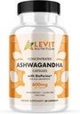 Organik Ashwagandha 600 mg - 60 Kont (2-Month Supply) - Vegan - BioPerine for Improv Abors - Stres, Mood & Wellness Support