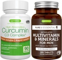 Erkekler için Multivitamin & Minerals + High Abxia Curcumin C3 Kompleksi, Vegan Sche, Sustained release Advanced Multivitamin + 300 Greater Abxia Curcuminoids with Rapid Uptake, by Igennus
