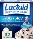 LACTAID Γρήγορη πράξη μασώμενα Vanilla Twist 32 δισκία ( Συσκευασία των 3)