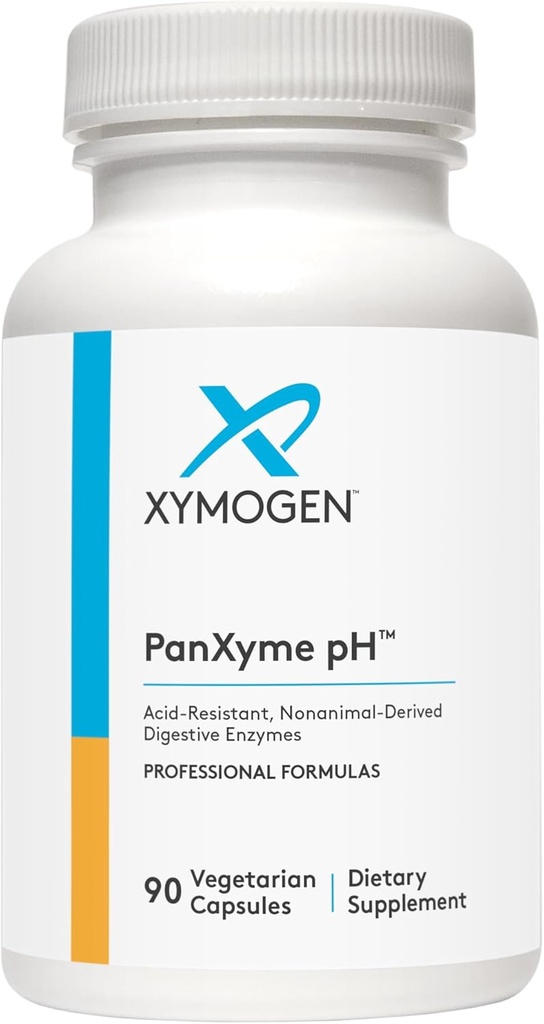XYMOGEN PanXyme pH - Gut Health - Amylase, Lipase ve Protease Enzyme Supplement - Gut Health Supplements for Digestion Support - Gluten Free + Vegan (90 Capsules)