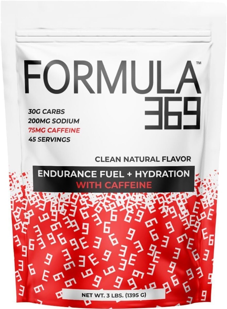 Caffeine ile Formula 369, Endurance Yakıt Iklim Mix, 3 Pound Bag 45 Hizmete Sahip 30g ve Caffeine per Service, yüksek karb Mix with 1:1 Oran Glucose to Fructose, Vegan, Gluten Free