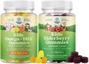Çocuk DHA Omega 3 Gummies - Fatty Asits Omega 3 6 9 Beyin Immune Strength & Vizyon - Beslenme DHA ve Sambucus Elderberry Çocuklar Sağlığı için Hastalıklar - çinko ve Vitamin C