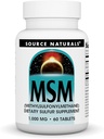 Source Naturals MSM (metilsulfonylmethane), bir Diyet Sulfer Supplement, 1.000 MG - 60 Tablet